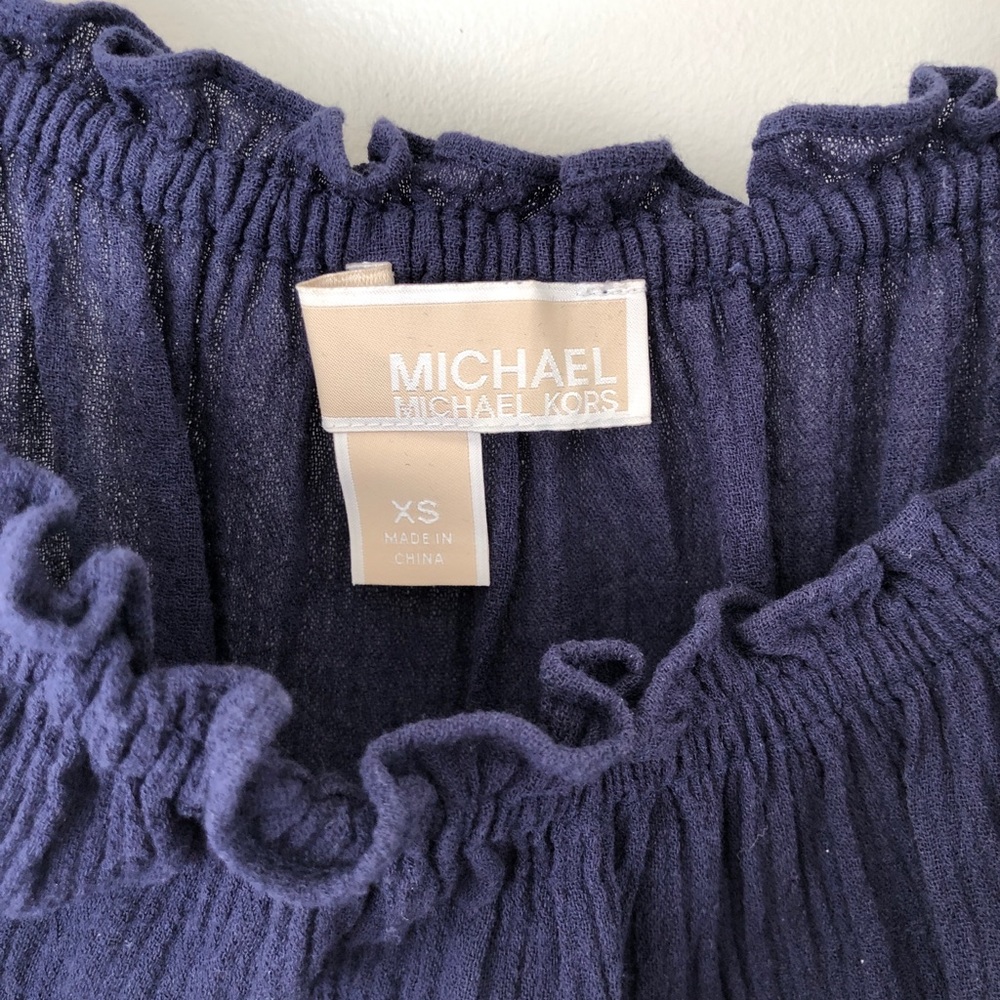 Navy blue Michael Kors off the shoulder top